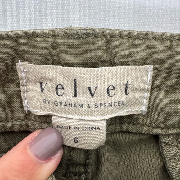 Velvet By Graham Spencer Olive Green Pants With Track Stripe Women’s‎ Size 6 - Picture 4 of 9